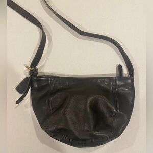 Vintage Coach Halsey Bag Black Leather Purse